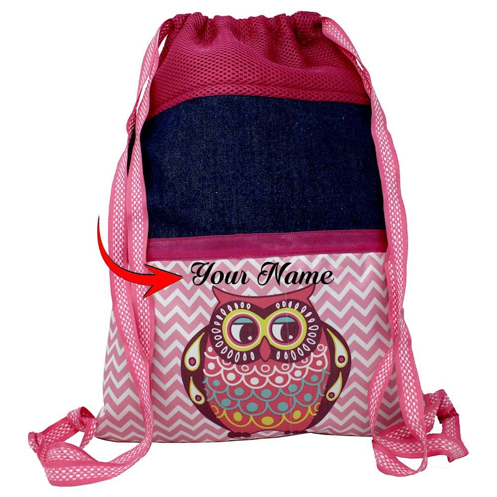 Denim Haversack - Owl Theme