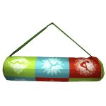 Printed Attractive Yoga / Exercise Mat Bag / Carrier With Adjustable Broad Shoulder Strap - Asanas