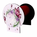 Acrylic Hairband Organizer – Pink Butterfly Design Stand for Girls and Kids