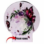 Acrylic Hairband Organizer – Pink Butterfly Design Stand for Girls and Kids