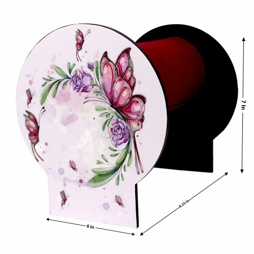 Acrylic Hairband Organizer – Pink Butterfly Design Stand for Girls and Kids