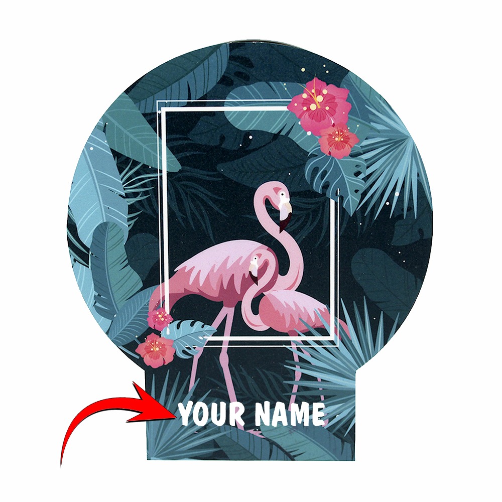 Acrylic Hairband Organizer – Flamingo Design Stand for Girls and Kids