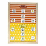 Magnetic Chore Chart – Kids Responsibility and Daily Activity Planner - Orange Yellow Design