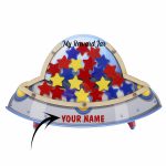 Reward Jar Incentive Jar for Kids Children with Stars and Smilies - Spacecraft Design