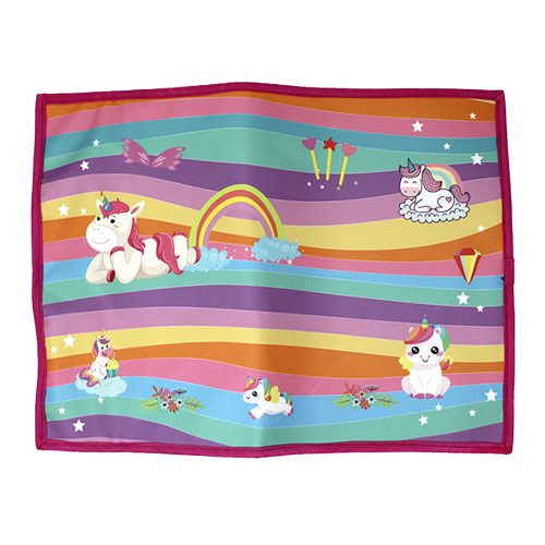 Roll-up Table Mat Placement Mat Blackboard for Kids Children - Unicorn Design