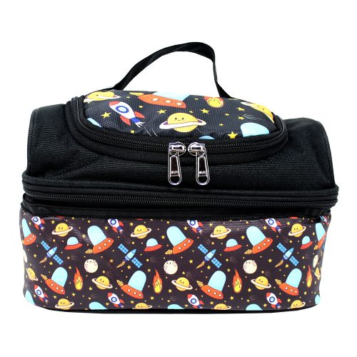 Kids Compact Lunch Bag – Insulated Space Tiffin Bag with Handle for School and Travel