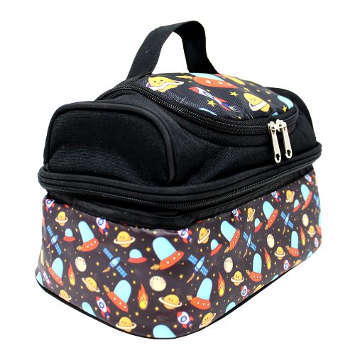Kids Compact Lunch Bag – Insulated Space Tiffin Bag with Handle for School and Travel