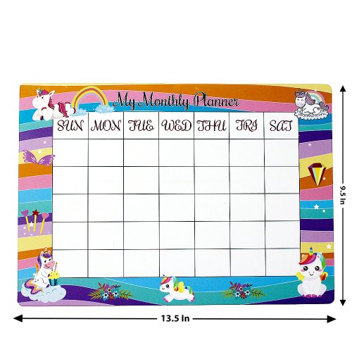 Monthly Planner - Unicorn