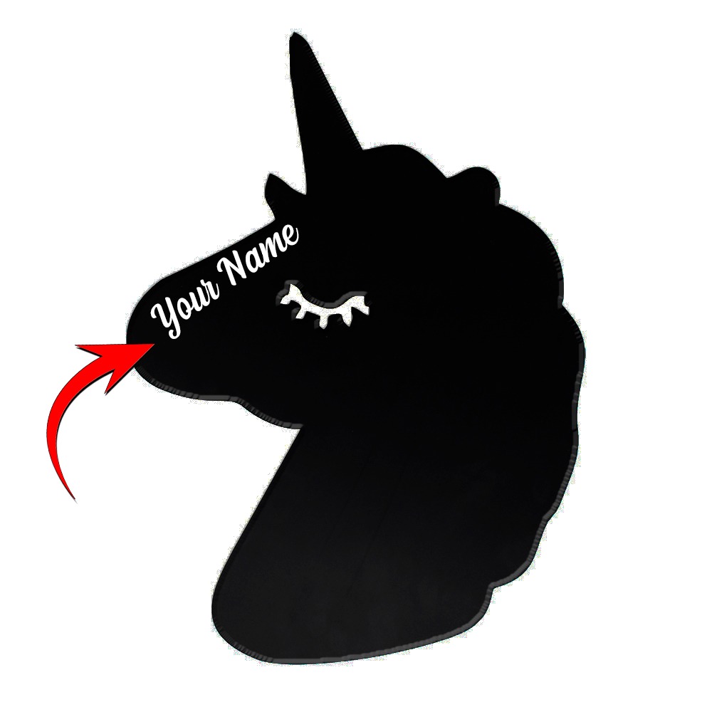 Double-Sided Blackboard for Kids – Portable Children's Chalkboard and Drawing Board - Unicorn Design