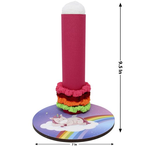 Scrunchie Rubber Band Holder for Girls Kids Children – Unicorn Design