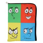 Tablet Sleeve – Water-Resistant Tablet Cover with Smooth Zipper for Easy Access - Face Expressions Design