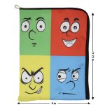 Tablet Sleeve – Water-Resistant Tablet Cover with Smooth Zipper for Easy Access - Face Expressions Design