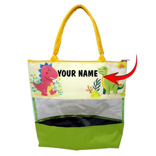 Transparent Tote Bag – Waterproof Dinosaur Carry Bag for Kids and Adults – Durable, Stylish, and Versatile
