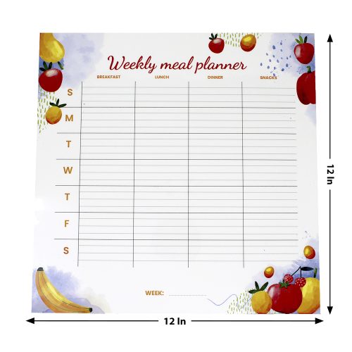 Magnetic Reusable Meal Planner for Kids and Women (Fridge Magnet) - Fruits Design