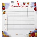 Magnetic Reusable Meal Planner for Kids and Women (Fridge Magnet) - Fruits Design