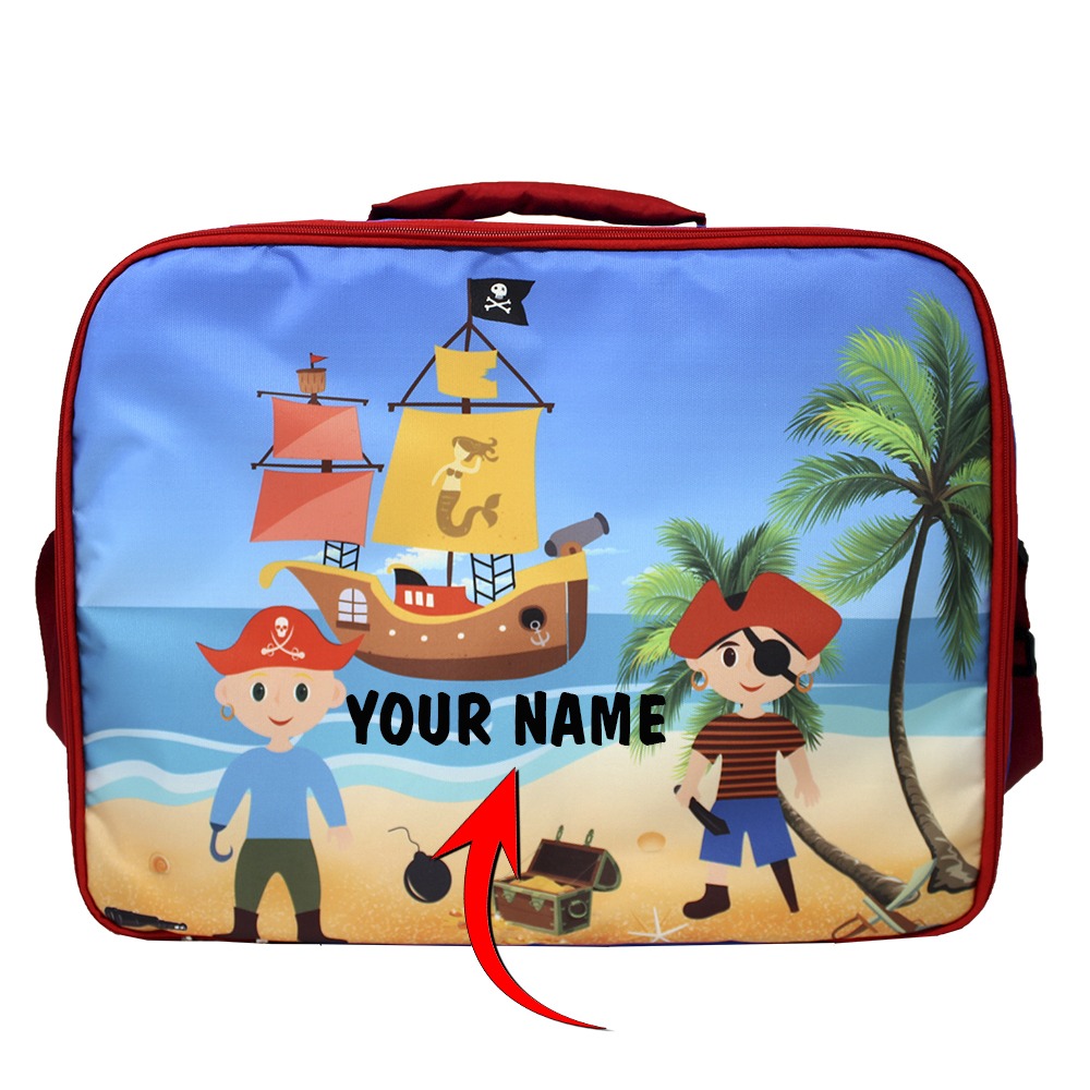 Kids Suitcase – Lightweight Soft Shell Children's Luggage - Pirate Design