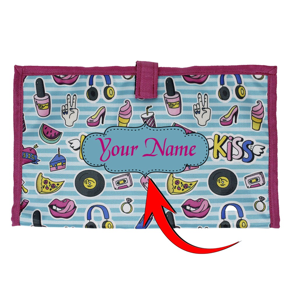Hair Clip Organizer Pouch – Multi-Purpose Accessory Bag for Girls and Women - Doodle Design