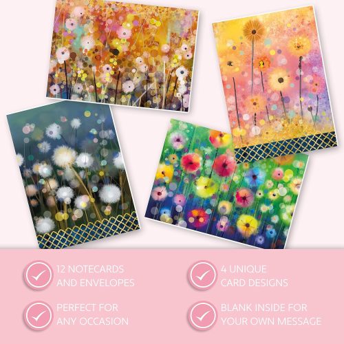 The Gifted Stationery Notecard Wallet - Pom Poms with 12 Greeting Cards and Envelopes Set ISBN 9781801436847