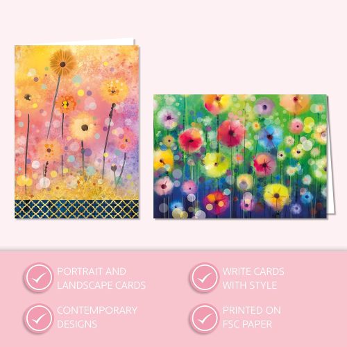 The Gifted Stationery Notecard Wallet - Pom Poms with 12 Greeting Cards and Envelopes Set ISBN 9781801436847