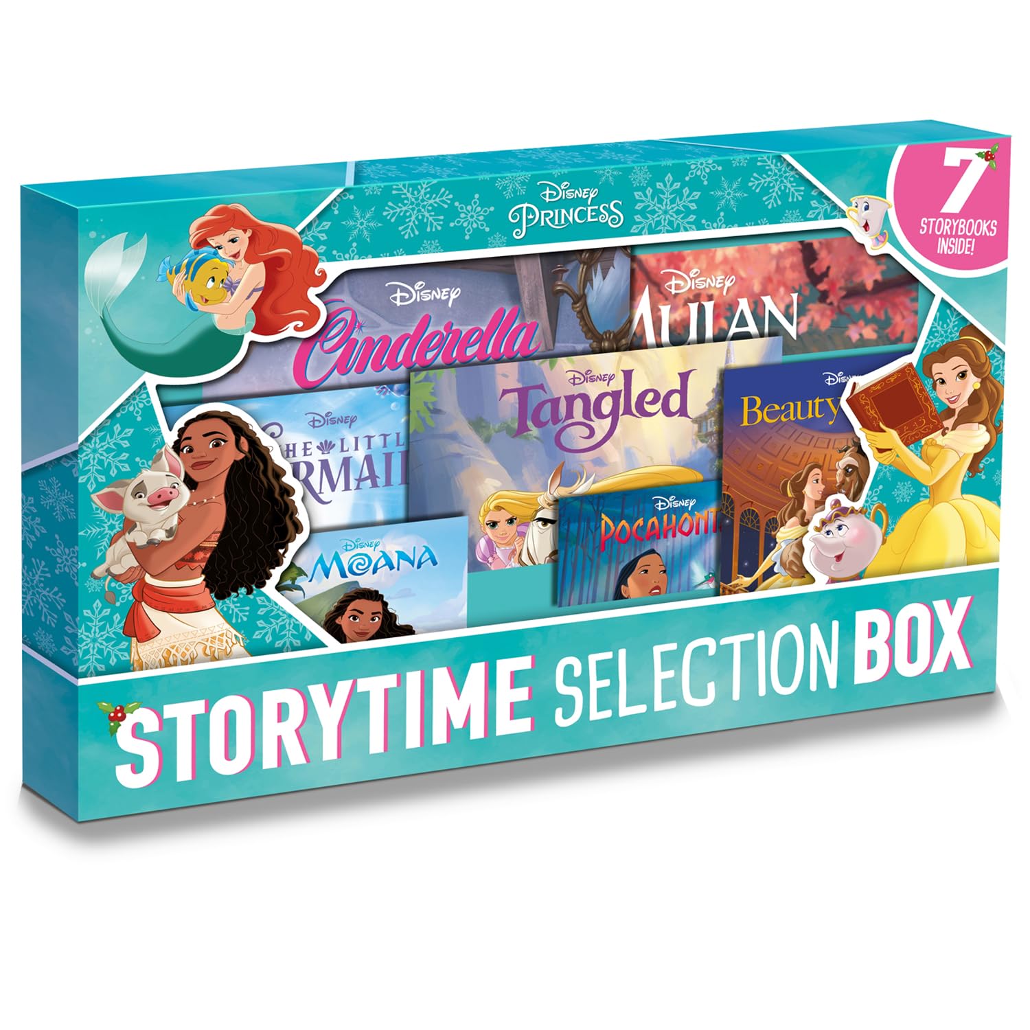 Disney Princess Storytime Selection Box | 7 Disney Princess Story collection | Beauty and the Beast | Tangled | Cinderella | Mulan | Pocahontas | Moana | The Little Mermaid Product Bundle ISBN 9781837714261