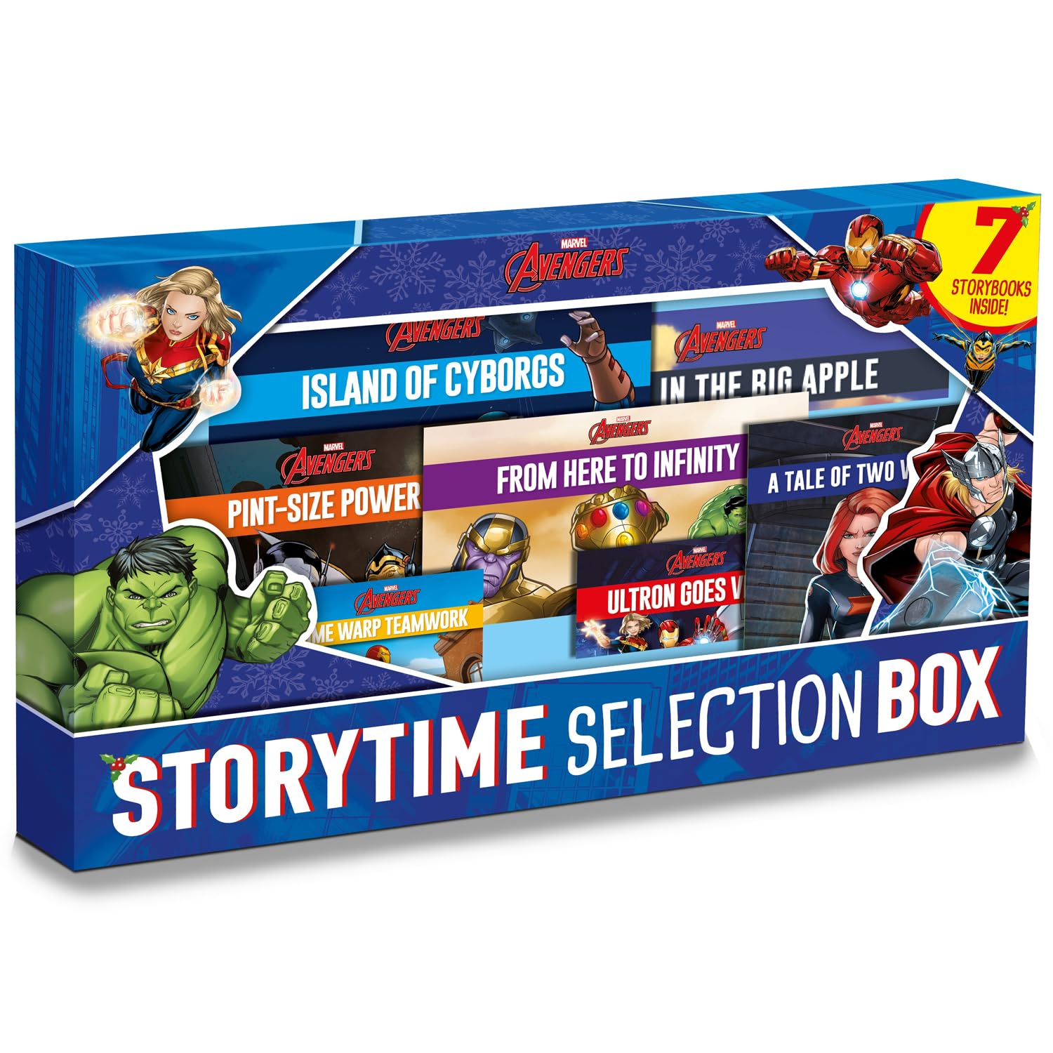 Marvel Avengers Storytime Selection Box | 7 Marvel Avengers Storybook Collection | Black Widow | Thanos | Captain America | Ultron | Iron Man | Hulk | Black Panther Product Bundle ISBN 9781837714278