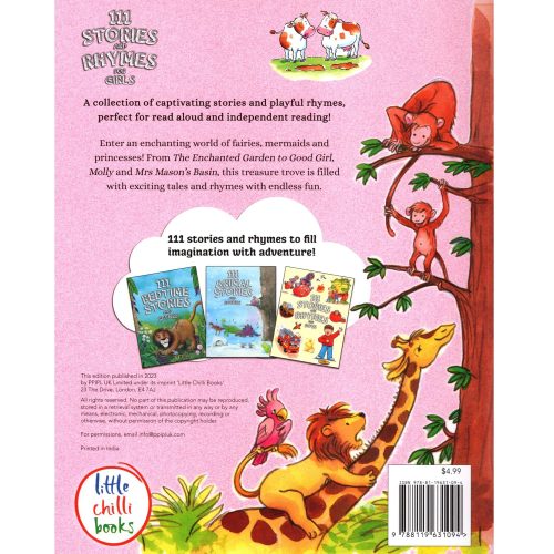 111 Stories & Rhymes for Girls | Storybook for girls | Rhymes for girls | Children's storybook | Story Collection Parragon ISBN 9788119631094
