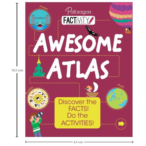 Factivity: Awesome Atlas Discover the facts! Do the Activities Book Parragon ISBN 9789393568557