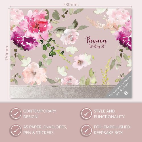 The Gifted Stationery Writing Set - Passion ISBN 9781804102480