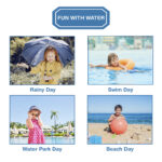 Swim Bag Set – Waterproof PVC Drawstring Bag with Wet & Dry Compartments and Pouch - Mermaid Design
