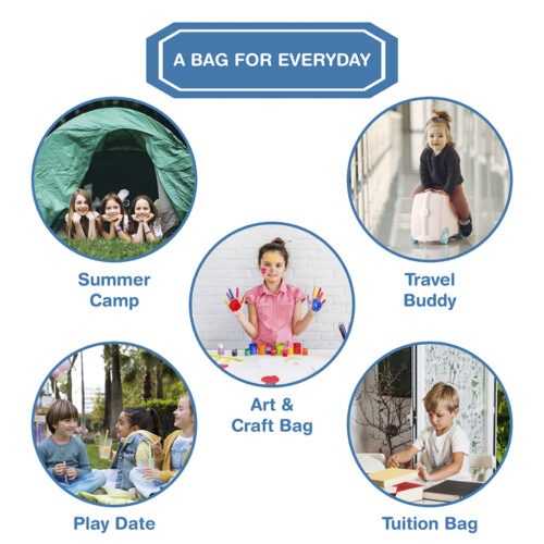 Swim Bag Set – Waterproof PVC Drawstring Bag with Wet & Dry Compartments and Pouch - Mermaid Design