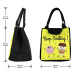 Lunch Bag with Inside Pocket – Waterproof Tiffin Bag for Kids - Donut Design