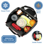Lunch Bag with Inside Pocket – Waterproof Tiffin Bag for Kids - Donut Design