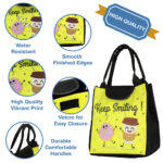 Lunch Bag with Inside Pocket – Waterproof Tiffin Bag for Kids - Donut Design
