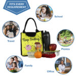 Lunch Bag with Inside Pocket – Waterproof Tiffin Bag for Kids - Donut Design