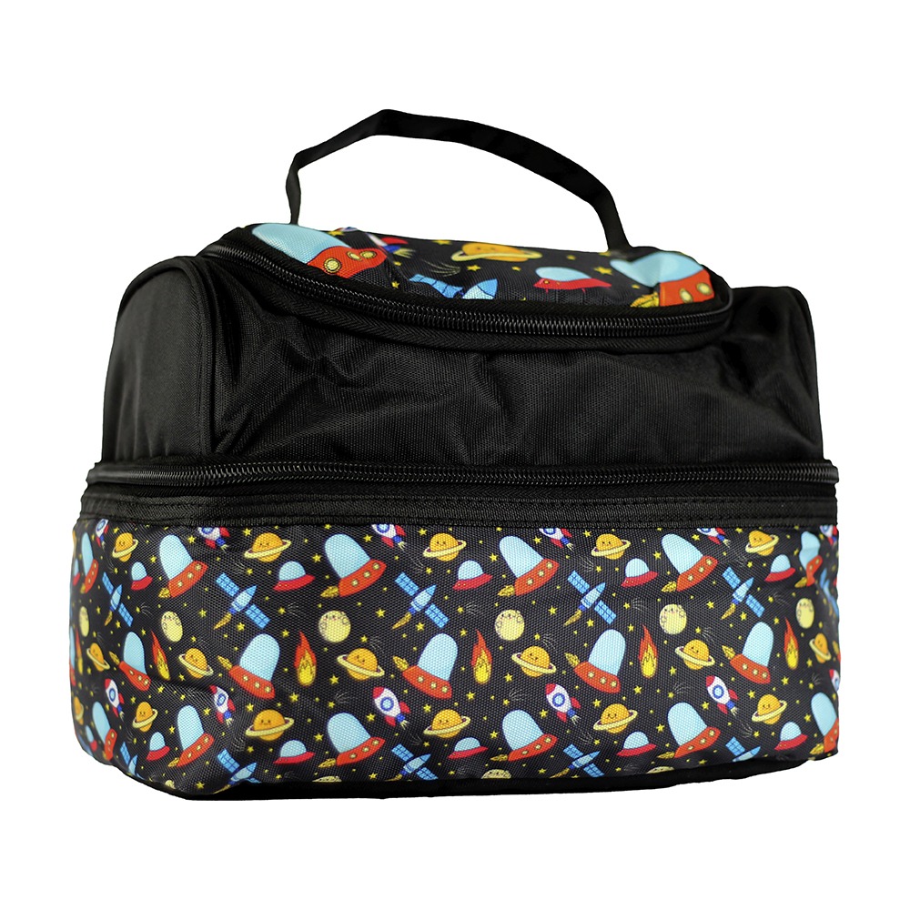 Kids Compact Lunch Bag – Insulated Space Tiffin Bag with Handle for School and Travel