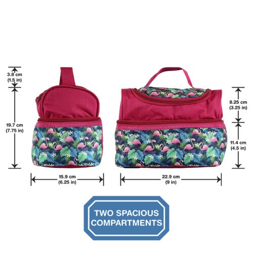10168-B Compact Lunch Bag Flamingo