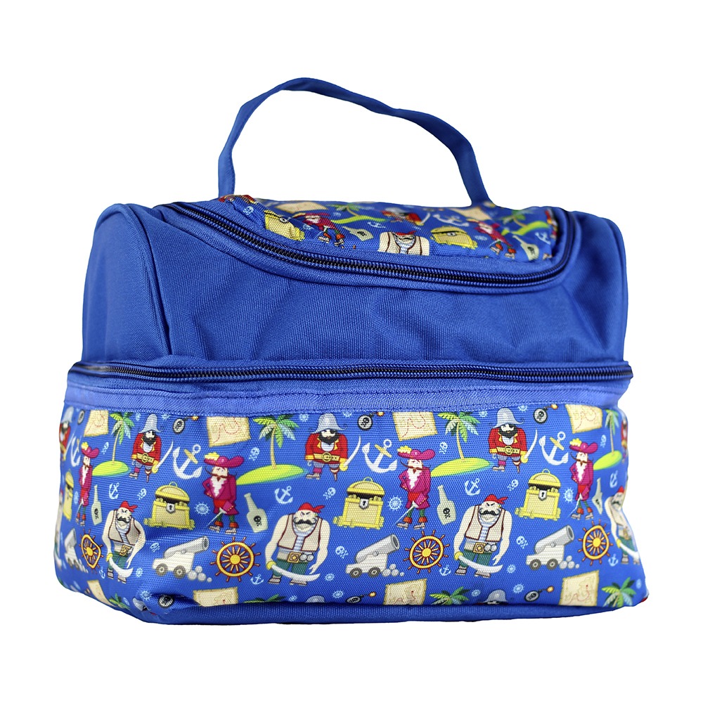Kids Compact Lunch Bag – Insulated Pirates Tiffin Bag with Handle for School and Travel