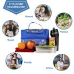 Kids Compact Lunch Bag – Insulated Pirates Tiffin Bag with Handle for School and Travel