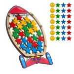 Reward Jar for Kids | Star & Smiley Token System | Reward for Kids Behaviour | Reward Stars for Kids | Daily Chores Tracker | Positive Reinforcement Tool | Rocket Design