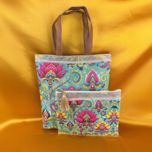 Festive Customised Jute Bag & Pouch Set