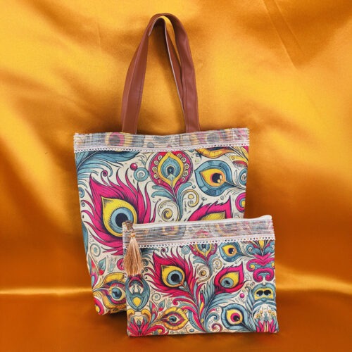 Festive Customised Jute Bag & Pouch Set